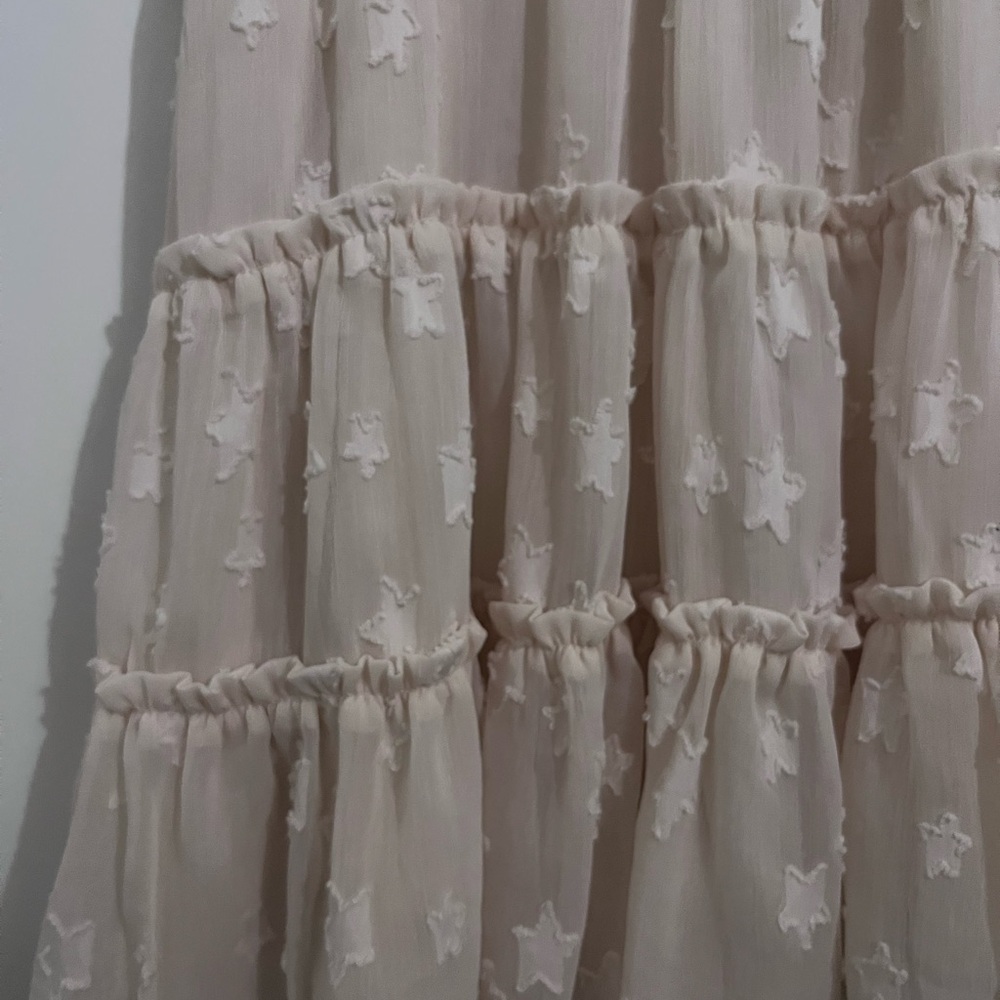 Native Daughters Beige Star-Patterned Mini Dress - image 2